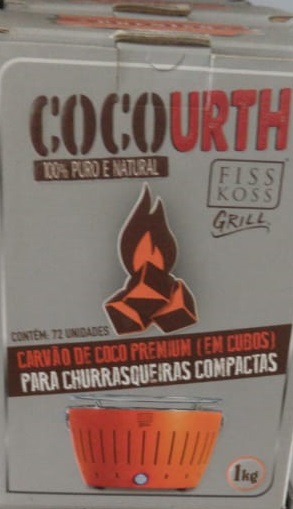 Carvão orgânico cocourth churrasqueira compactas