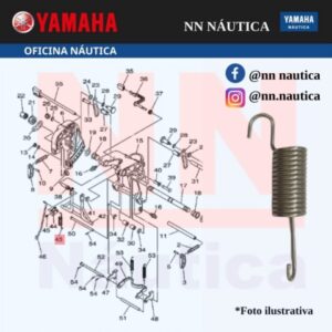 MOLA TENÇÃO YAMAHA  40 HP 2T/ 25 Á 40 HP 4T ORIGINAL