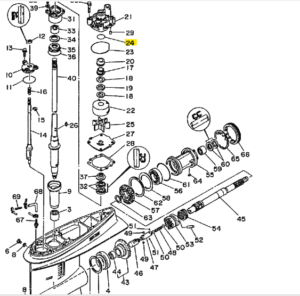 ANEL DE BORRACHA DA BOMBA DE ÁGUA MOTOR YAMAHA